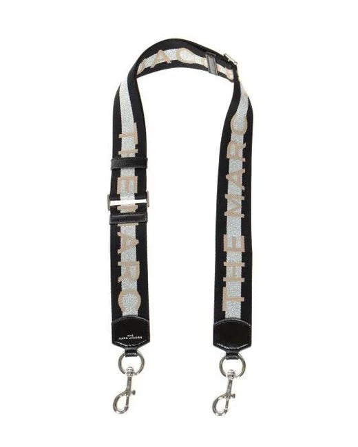 MARC JACOBS - THE LOGO WEBBING STRAP - ALOE/GOLD